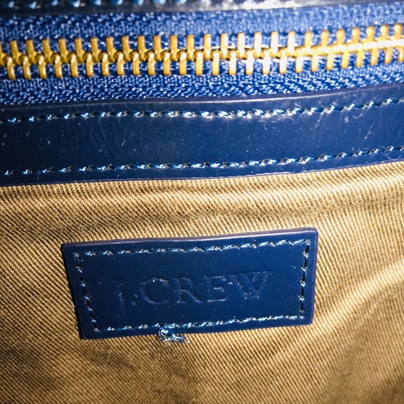 J. Crew quilted leather hobo in Navy Blue - Picture 8 of 10